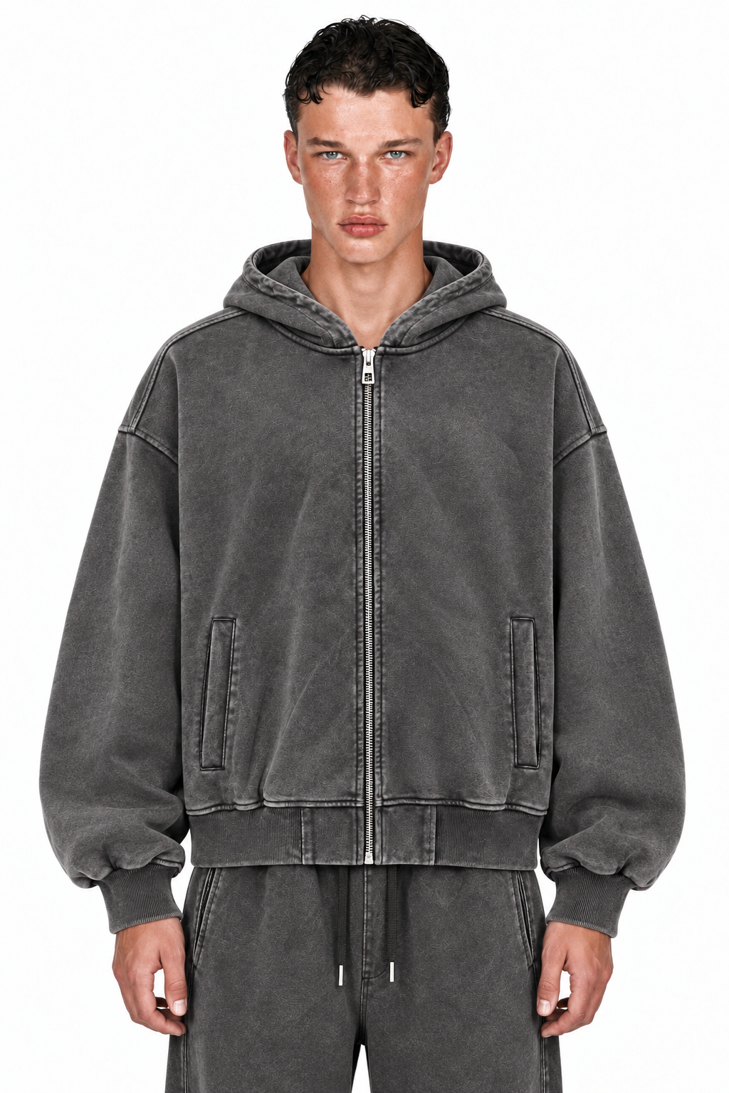 Felpa Zip Wash